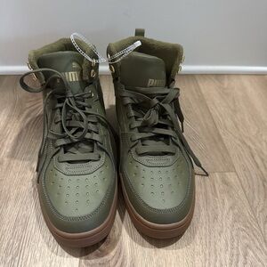 Puma Men's Green High-Top Sneakers